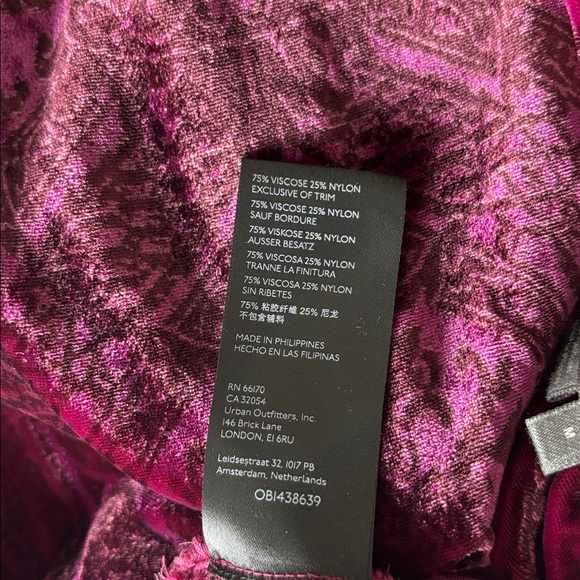 Anthropologie Wide-Leg Velvet Overalls in Plum - Picture 8 of 9